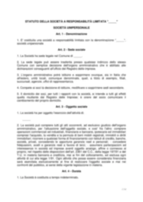 Statuto srl ordinaria